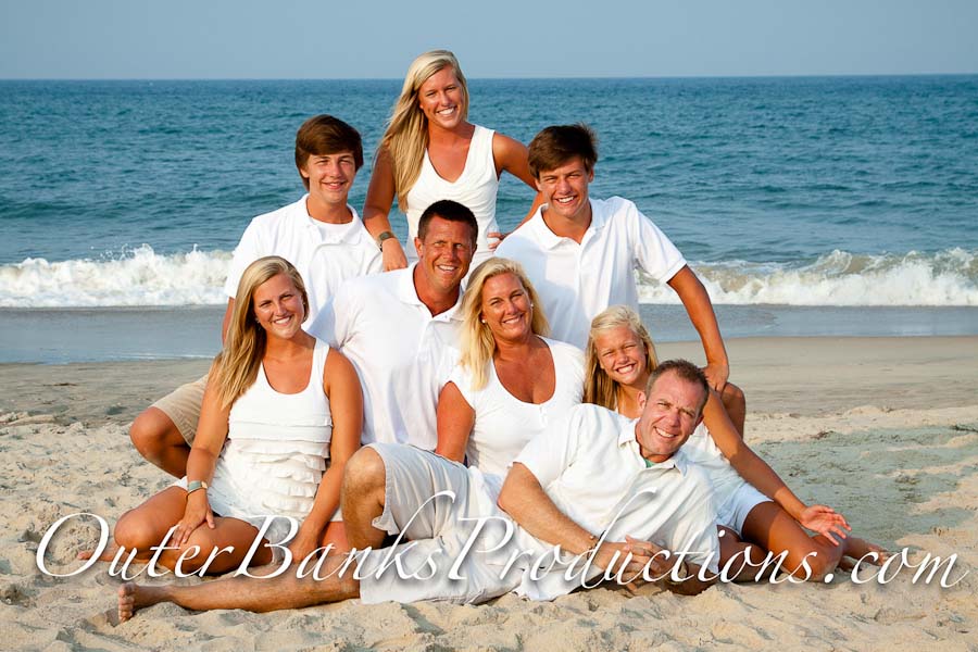 Classic light colors for family portraits.