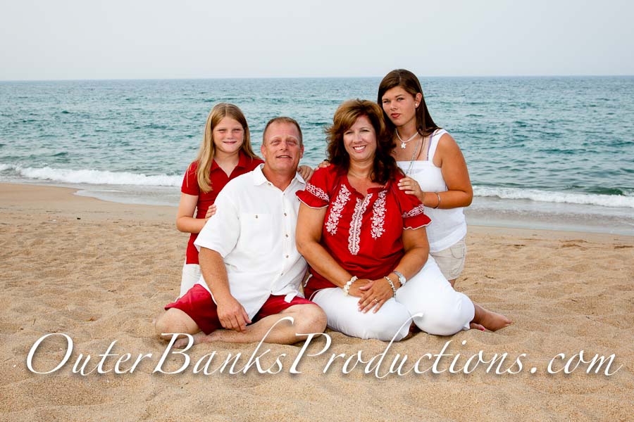 Family portrait photo with nice red color.